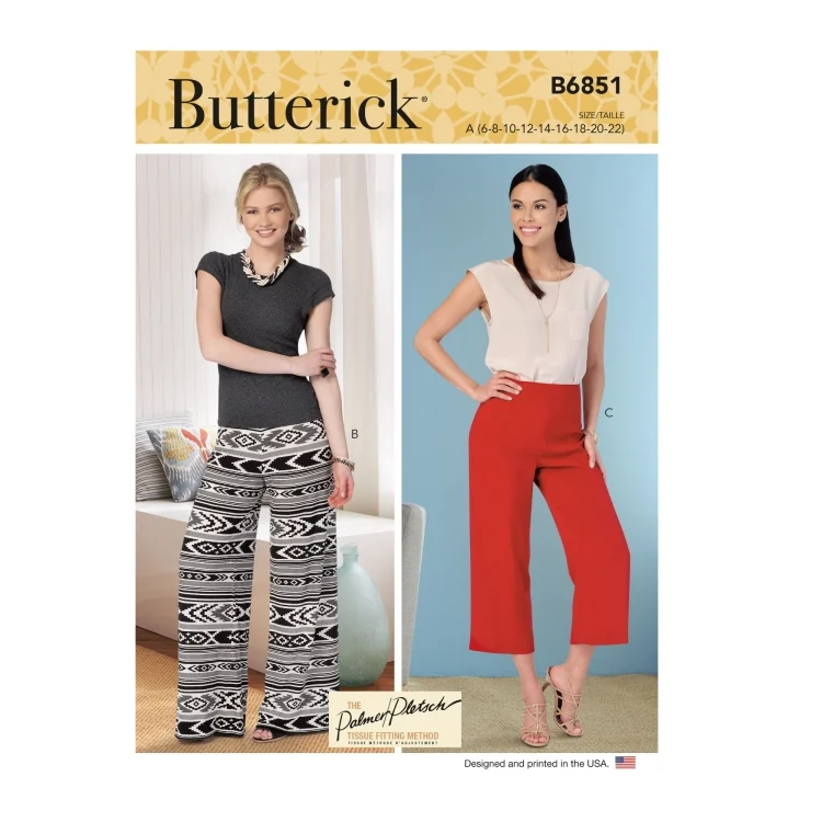 Schnittmuster Butterick Designer Hose 6851 Gr. 32-48