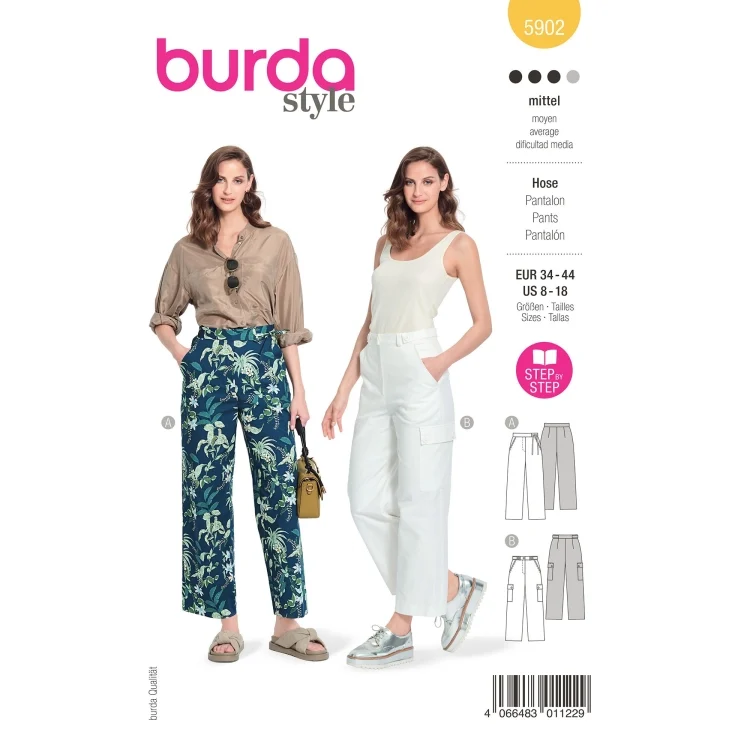 Schnittmuster Hose, Burda 5902