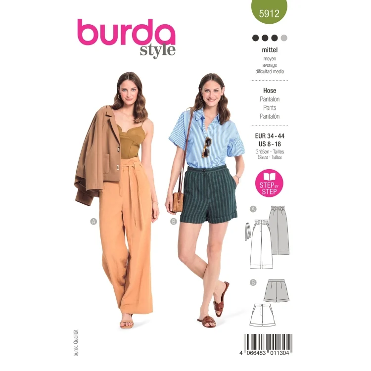 Schnittmuster Hose, Burda 5912