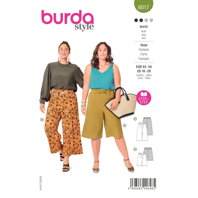 Schnittmuster Hose, Burda 6017