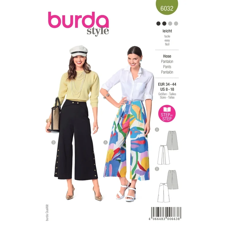 Schnittmuster Hose, Burda 6032