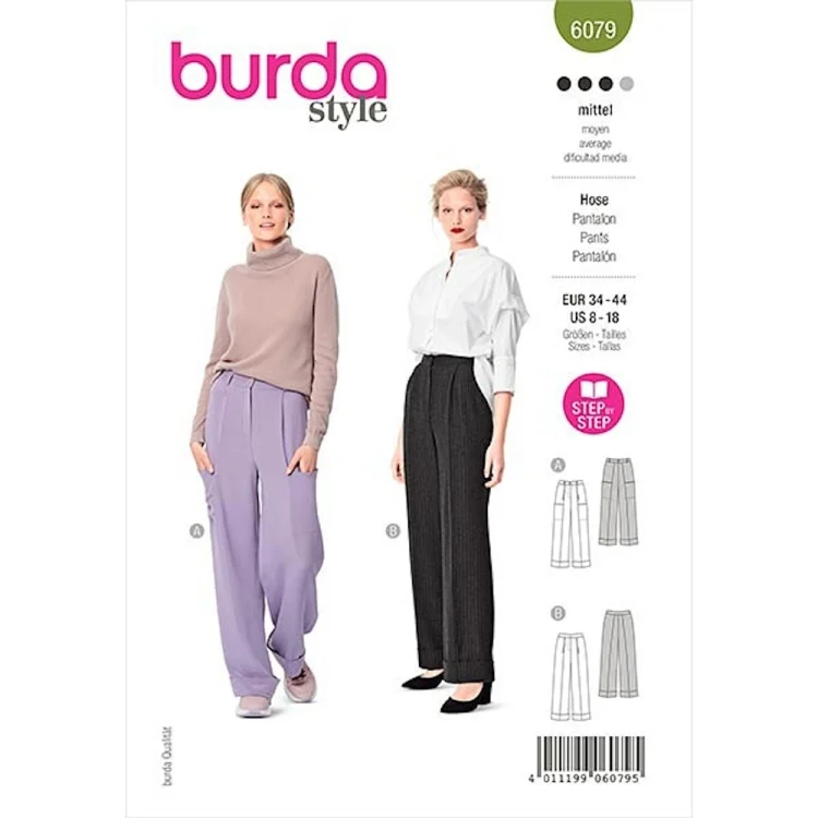 Schnittmuster Hose, Burda 6079