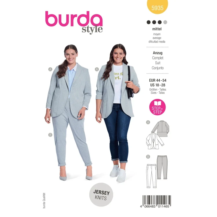 Schnittmuster Hosenanzug, Burda 5935
