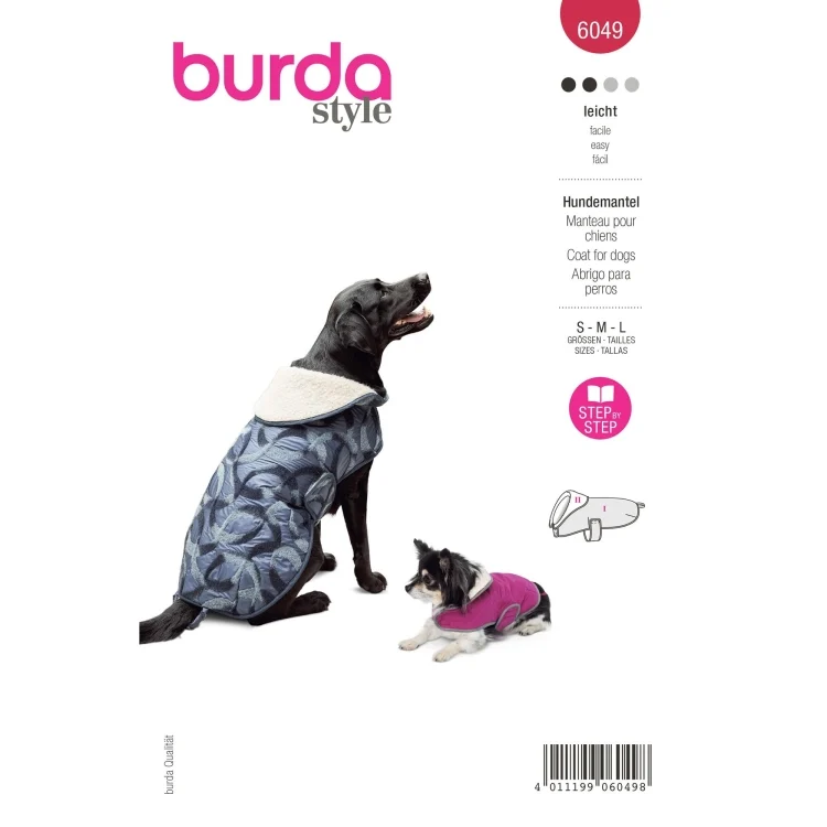 Schnittmuster Hundemantel, Burda 6049