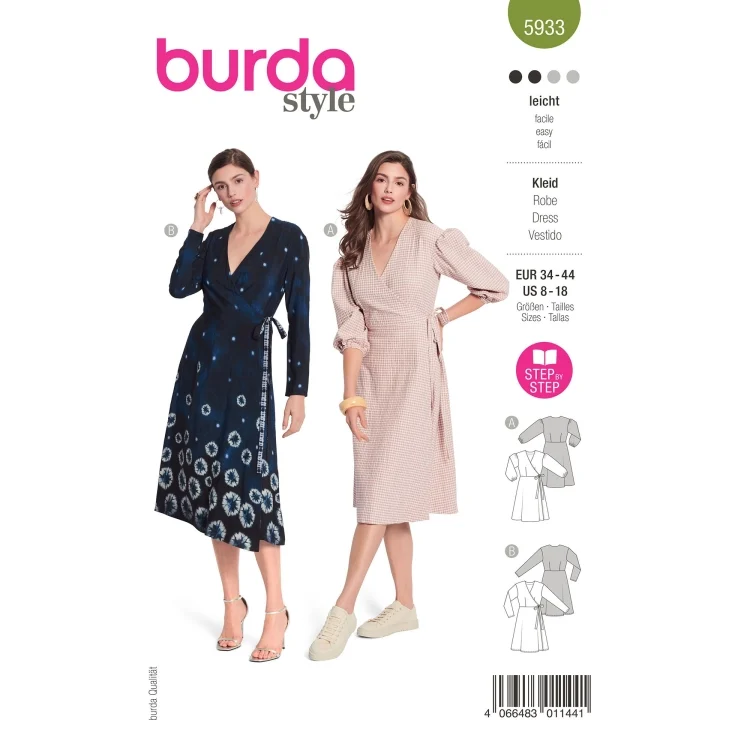 Schnittmuster Kleid, Burda 5933