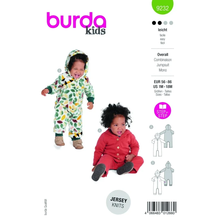 Schnittmuster Overall, Burda 9232