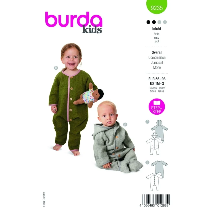 Schnittmuster Overall, Burda Kids 9235