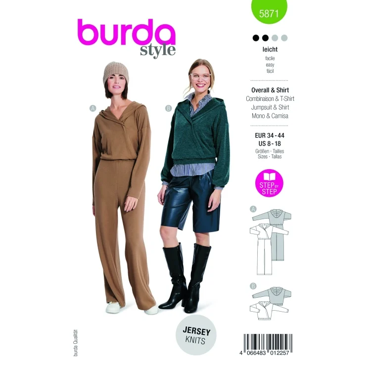 Schnittmuster Overall und Shirt, Burda 5871