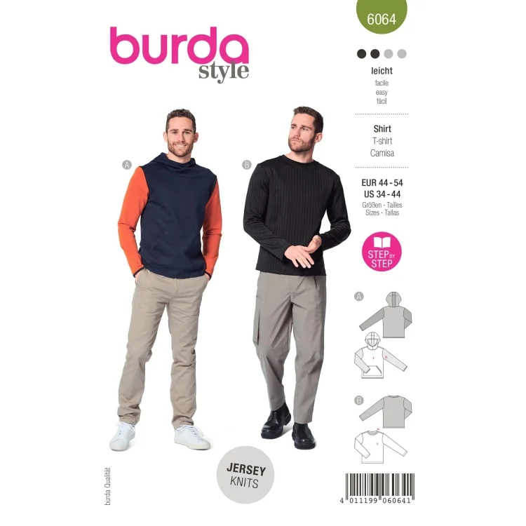 Schnittmuster Shirt, Burda 6064