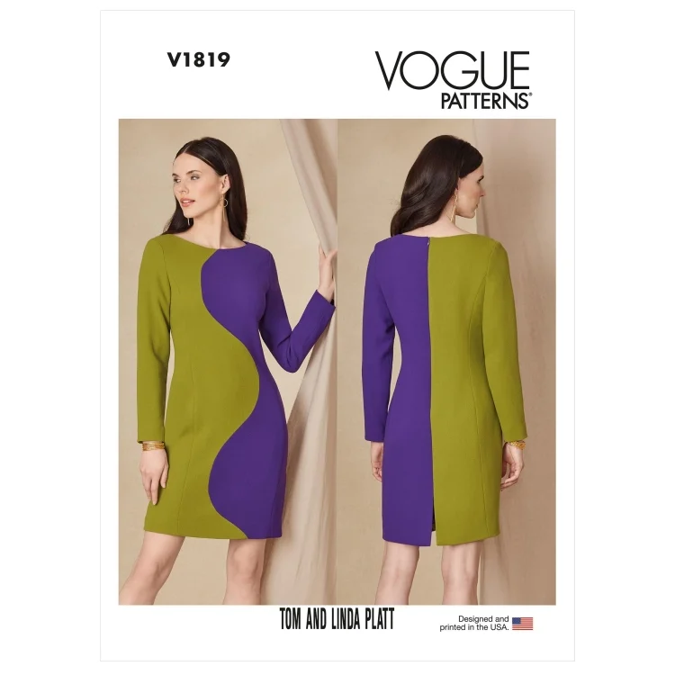 Schnittmuster Vogue 1819 Designer Kleid Gr. 34-42