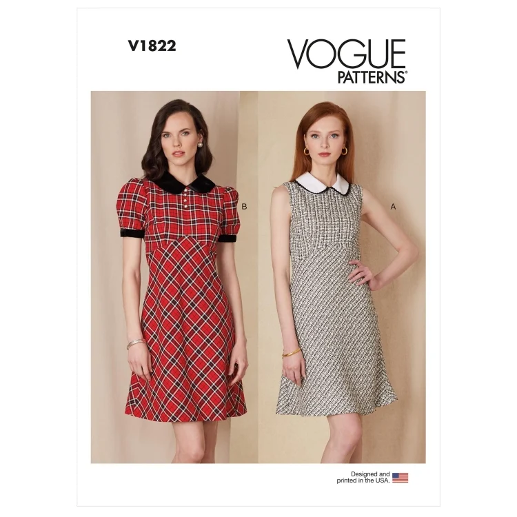 Schnittmuster Vogue 1822 Kleid Gr. 34-42