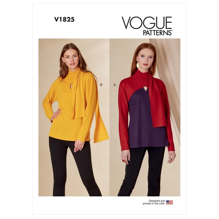 Schnittmuster Vogue 1825 Langarm Shirt Gr. 32-48
