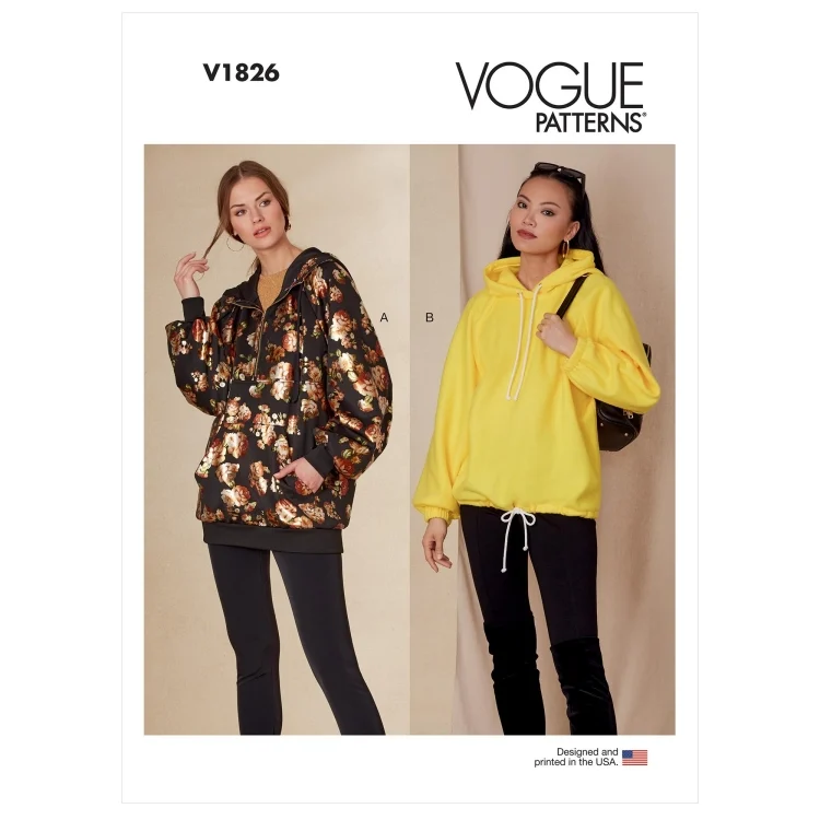 Schnittmuster Vogue 1826 Pullover Gr. 32-48