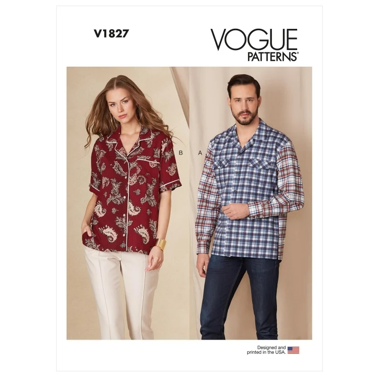 Schnittmuster Vogue 1827 Hemd Gr. 32-48