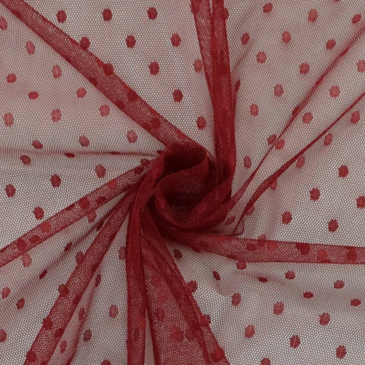 Soft Tüll Dots, bordeaux