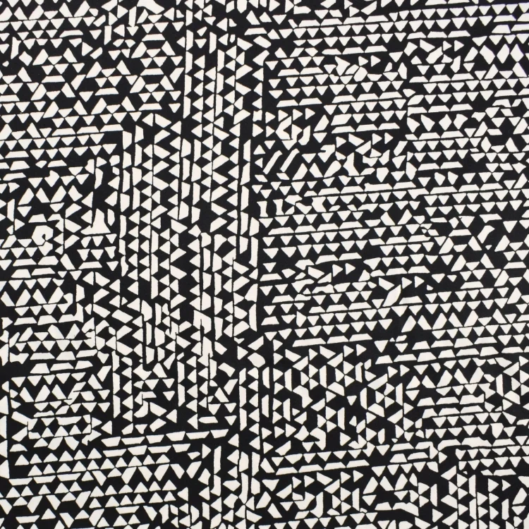 Stretch Baumwollsatin Triangle, schwarz