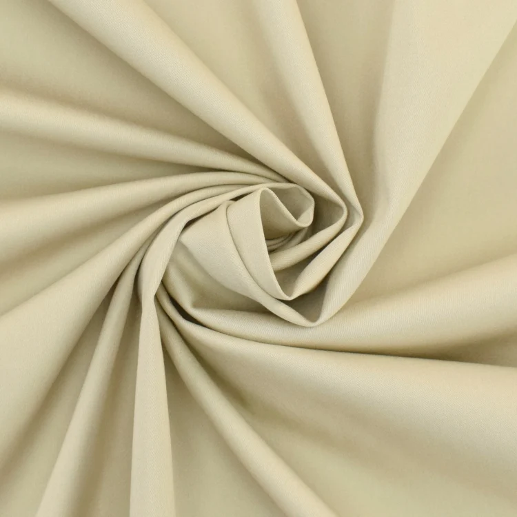 Stretch Baumwollsatin Uni, beige