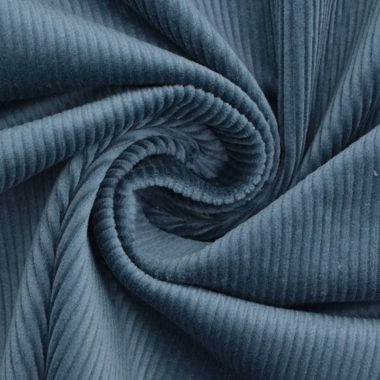 Stretch Cord uni, jeansblau