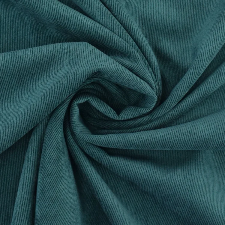 Stretch Poly Feincord, dunkelpetrol
