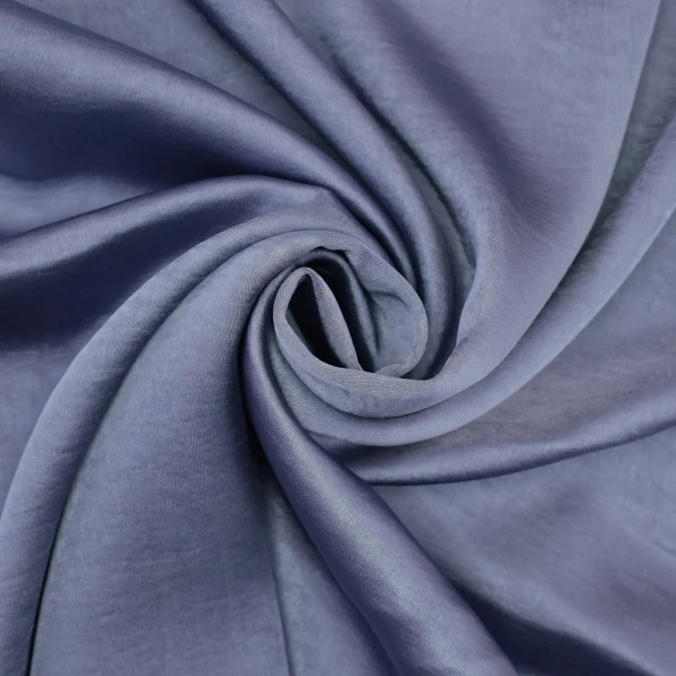 Stretch Satin Uni, jeansblau