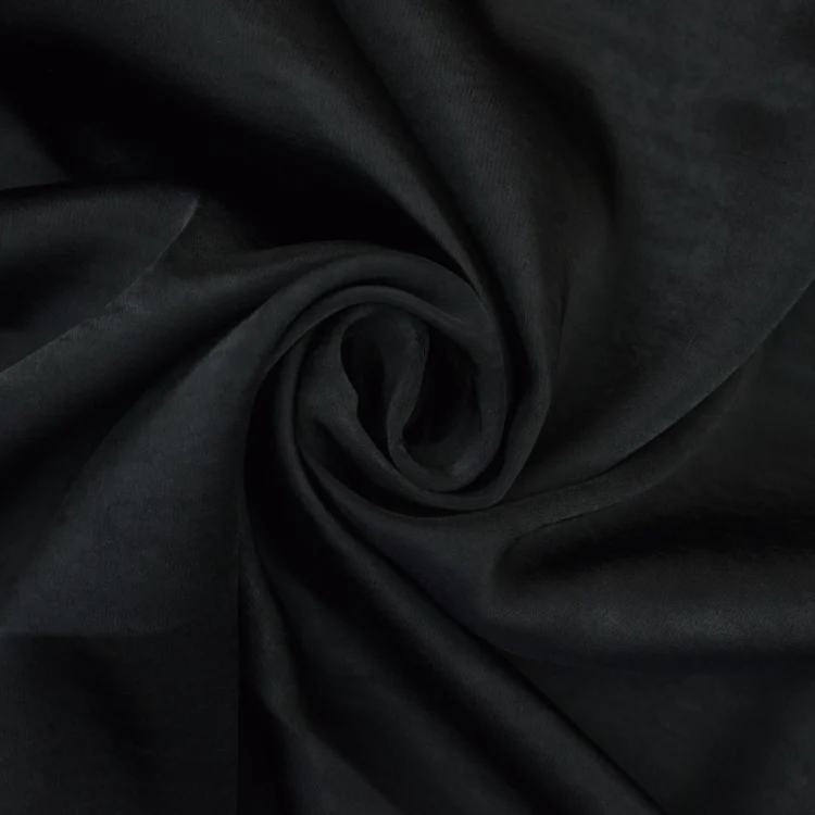 Stretch Satin Uni, schwarz