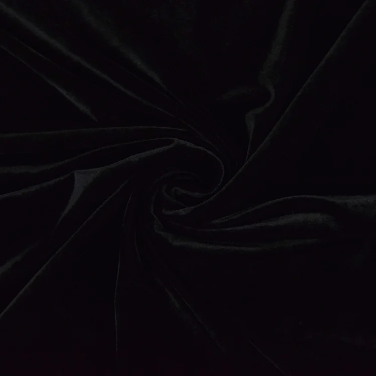 Stretch Velours schwarz