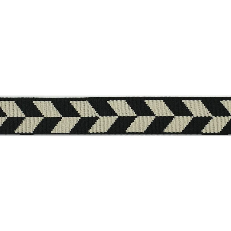 Taschengurtband Fishbone 38mm, schwarz