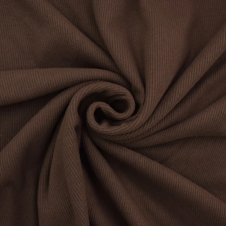 Viskose Feinrippjersey Brushed, braun