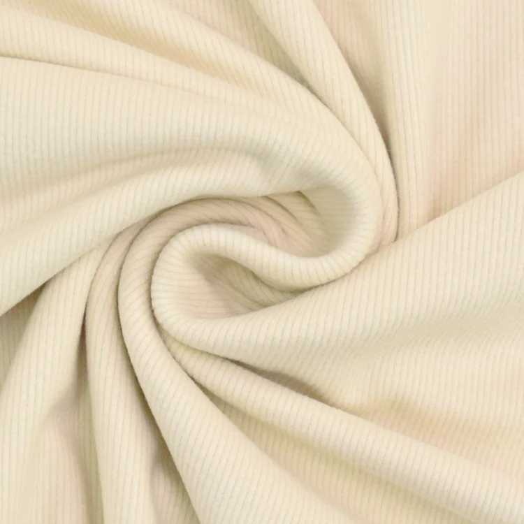 Viskose Feinrippjersey Brushed, creme