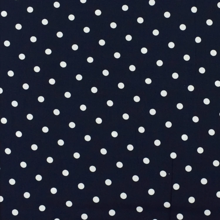 Viskose Voile Big Dots, marine