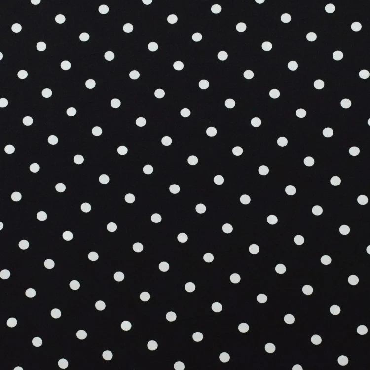 Viskose Voile Big Dots, schwarz