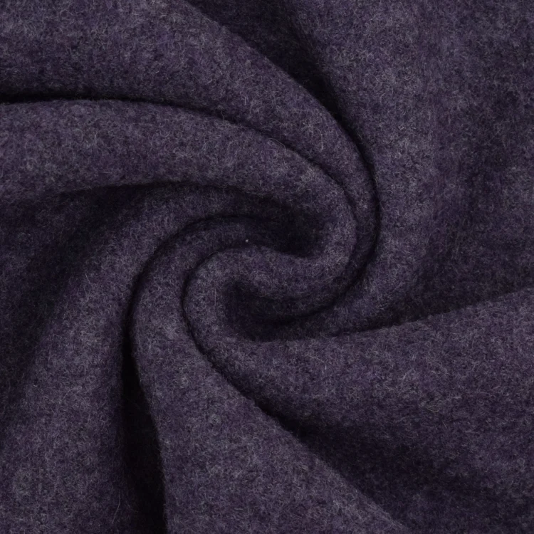 Walkloden meliert, aubergine