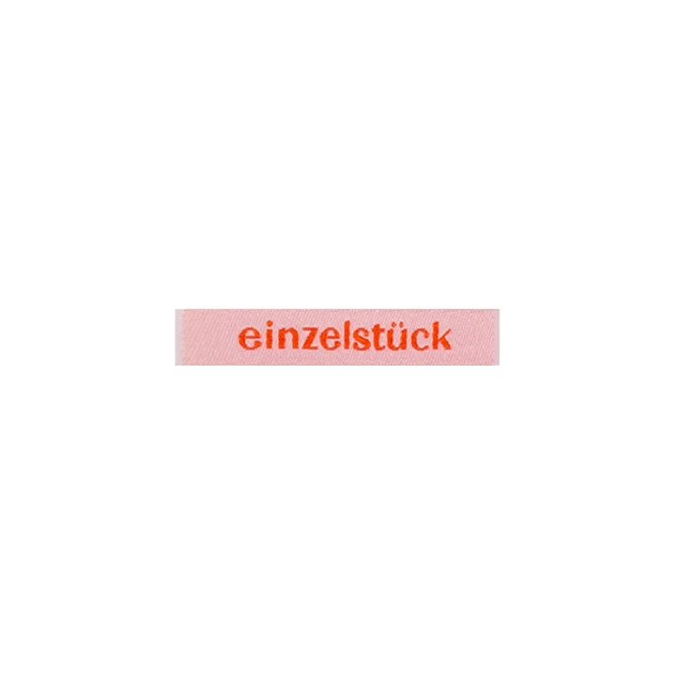 Webetikett einzelstück, rosa