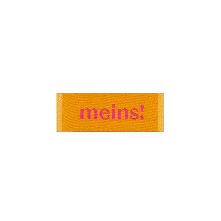 Webetikett Meins!, orange