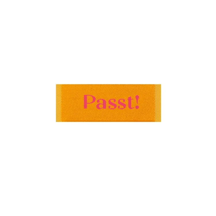 Webetikett Passt!, orange
