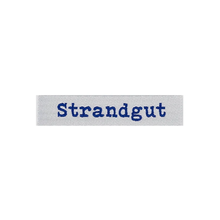 Webetikett Strandgut, blau