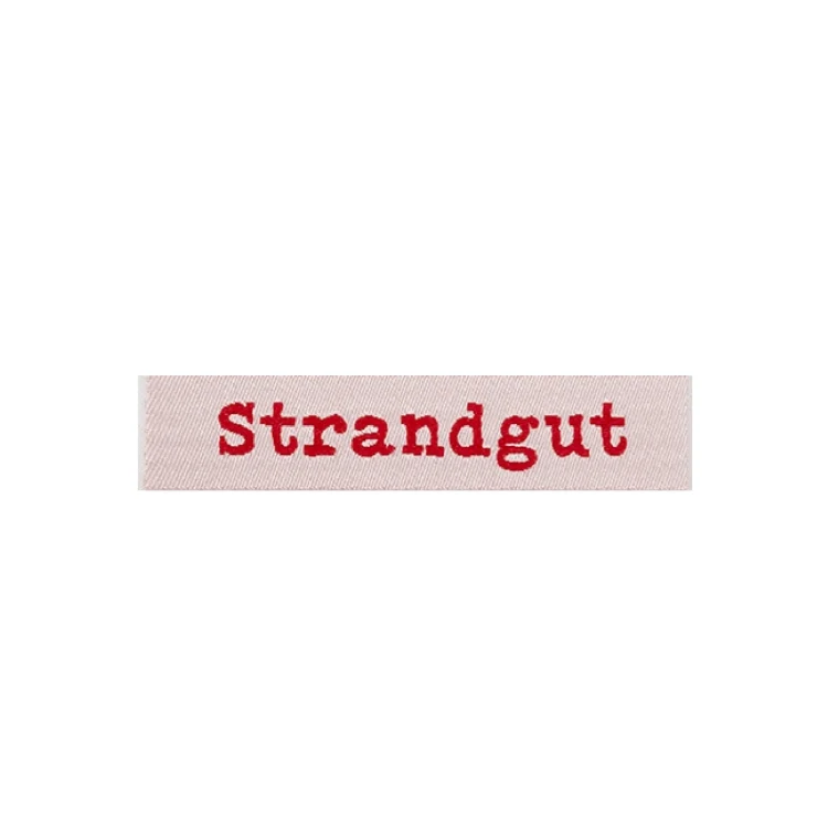 Webetikett Strandgut, rot