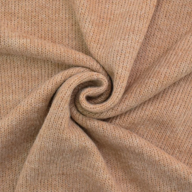 Wollstrickstoff, camel meliert