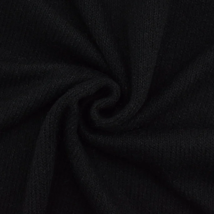 Wollstrickstoff, schwarz