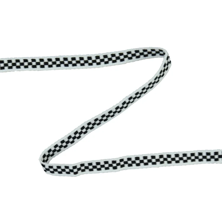 Zierband Schachbrett 10mm, weiss