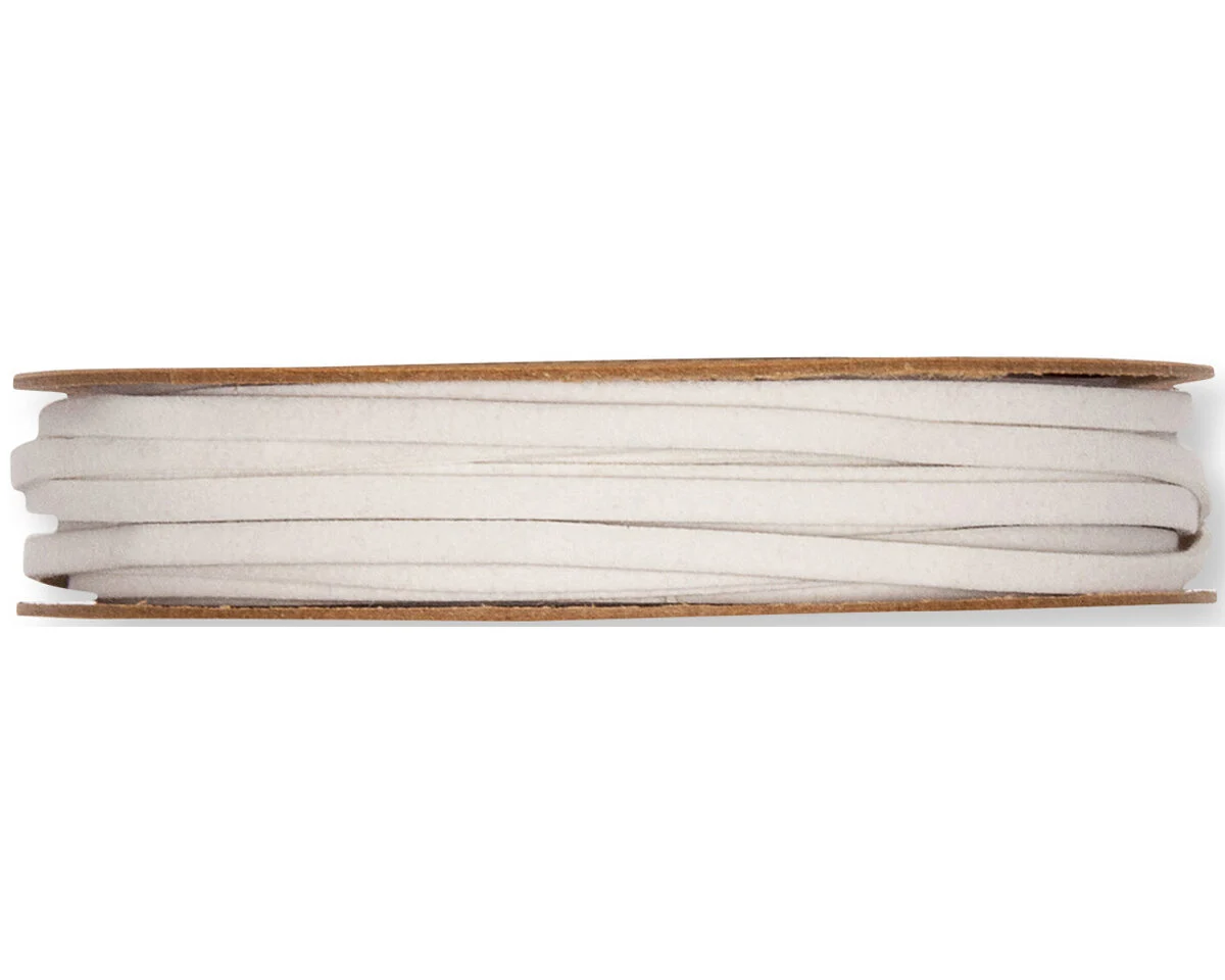 10 m schmales Kunstleder-Band LEDEROPTIK, weiß