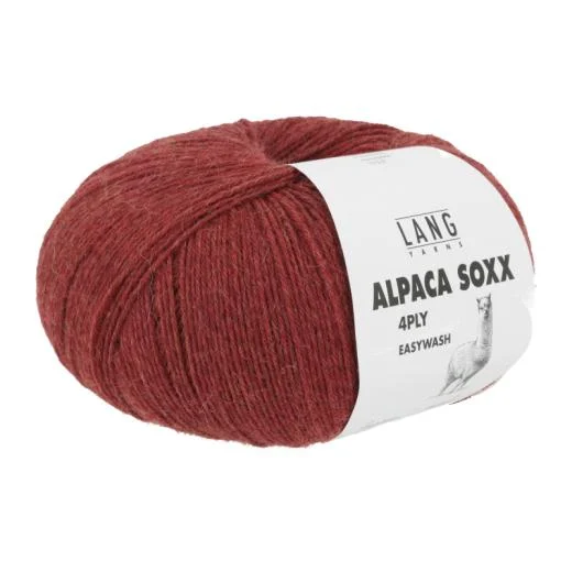 Alpaca Soxx 4-fach Lang Yarns - rot mélange (0061)