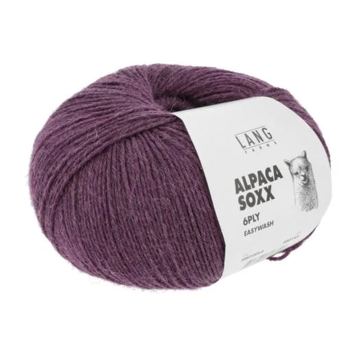 Alpaca Soxx 6-fach Lang Yarns - bordeaux mélange (0064)
