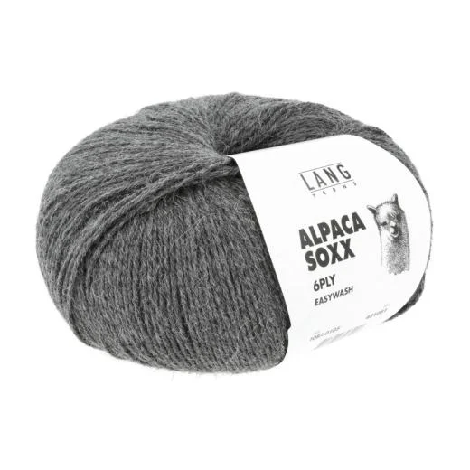 Alpaca Soxx 6-fach Lang Yarns - dunkelgrau mélange (0105)