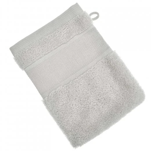 Waschhandschuh hellgrau 3er-Set - GOTS zertifiziert - Rico Design