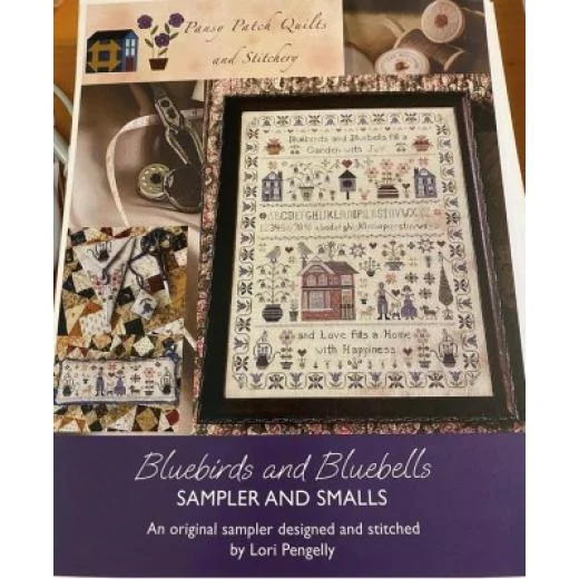 Pansy Patch Quilts & Stitchery - Bluebirds And Bluebells Sampler And Smalls