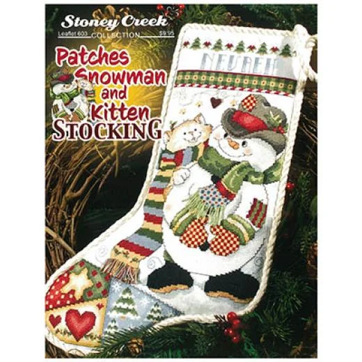 Stoney Creek - Patches Snowman And Kitten Stocking