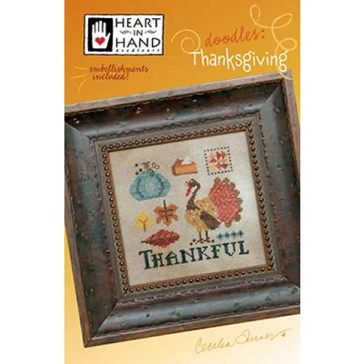 Heart In Hand Needleart - Doodles - Thanksgiving (w/emb)