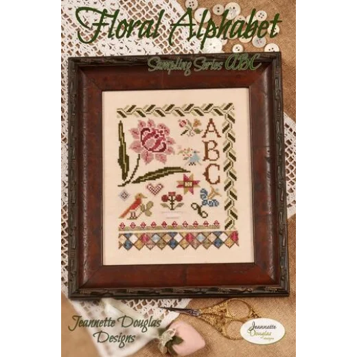 Jeannette Douglas - Floral Alphabet Sampling Series - ABC