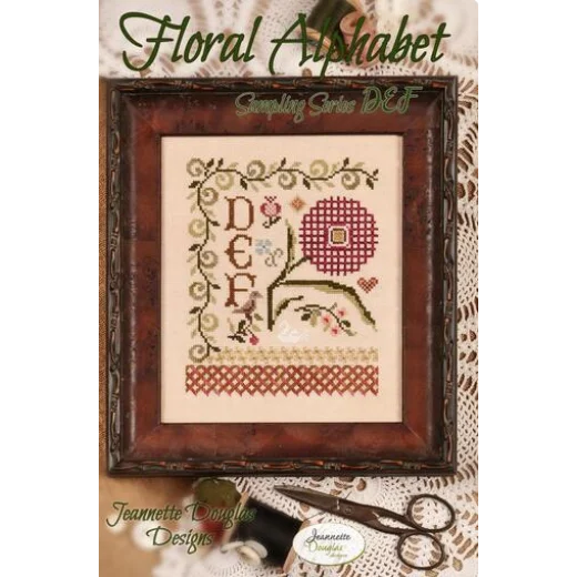Jeannette Douglas - Floral Alphabet Sampling Series - DEF
